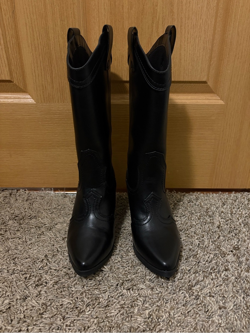 SODA Women’s Black Leather Western Boots Size 6.5